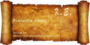Kurusta Emma névjegykártya
