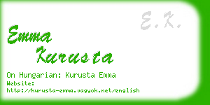 emma kurusta business card